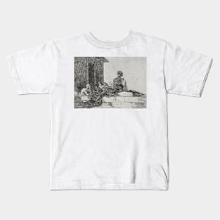 Vain Laments from the series The Disasters of War by Francisco Goya Kids T-Shirt